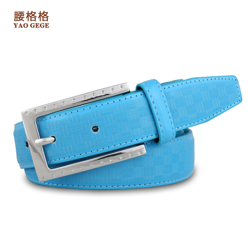 Candy color japanned leather belt printing leather female women's all-match belt fashionable casual Women