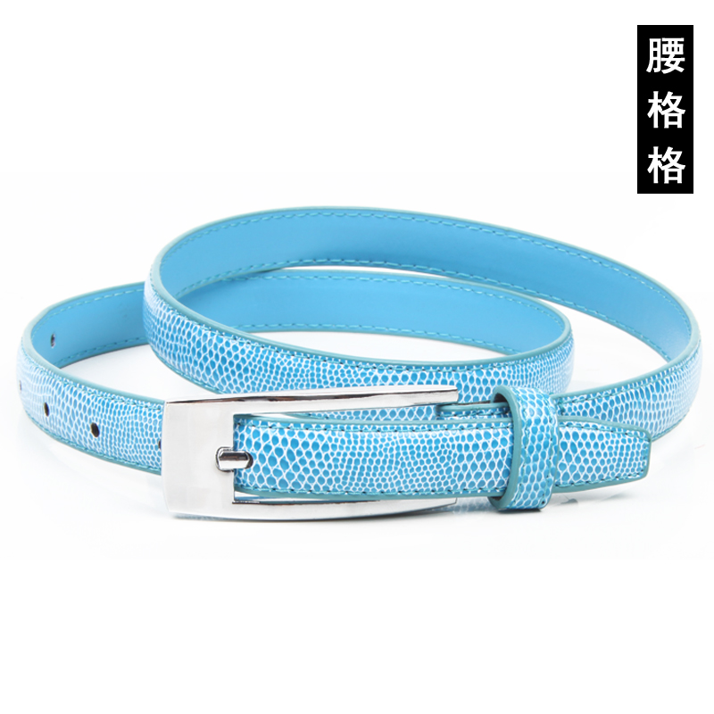 Candy color japanned leather women's thin female all-match belt strap Women fashion