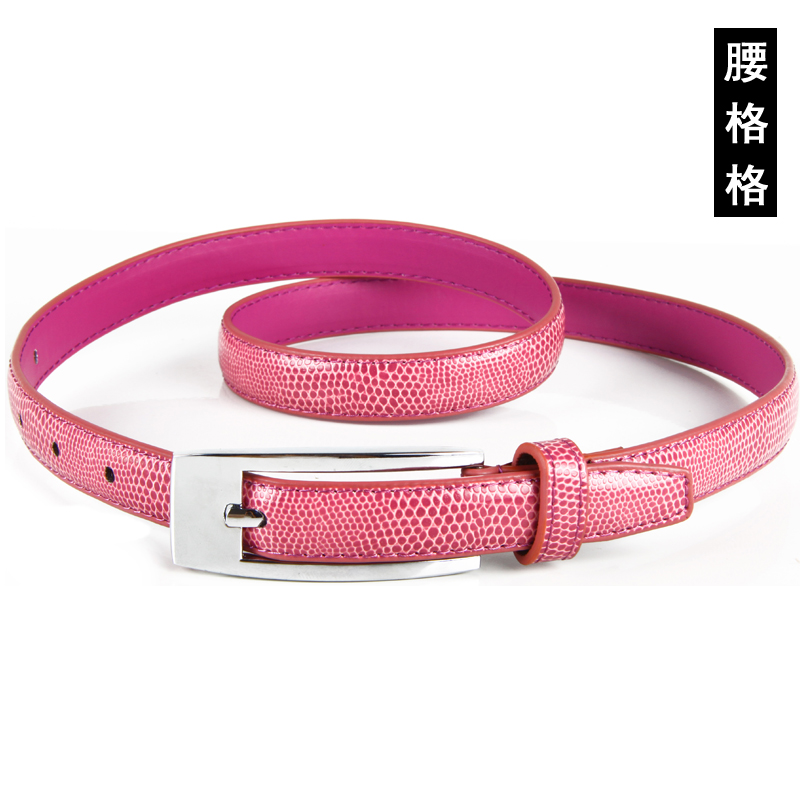 Candy color japanned leather women's thin female all-match belt strap Women fashion