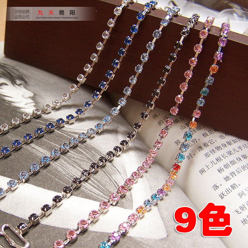 Candy color multicolour single-row sparkling diamond rhinestone invisible transparent underwear belt pectoral girdle bra