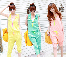 Candy Color Womens Jumpsuits Fashion 2013 Lady casual jumpsuit pants female trousers Green Red Yellow Color Free Shipping