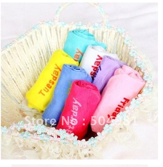 candy colors Week sox 7 days pure color female male sox ship boat socks For Men & Women Cotton Week Design Gift adults socks