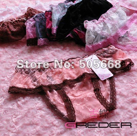 Candy Ladies underwear princess lace Underwear,Mix color 10 pecs/lot