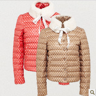 candy polka dot sweet design short down coat Women 0184209