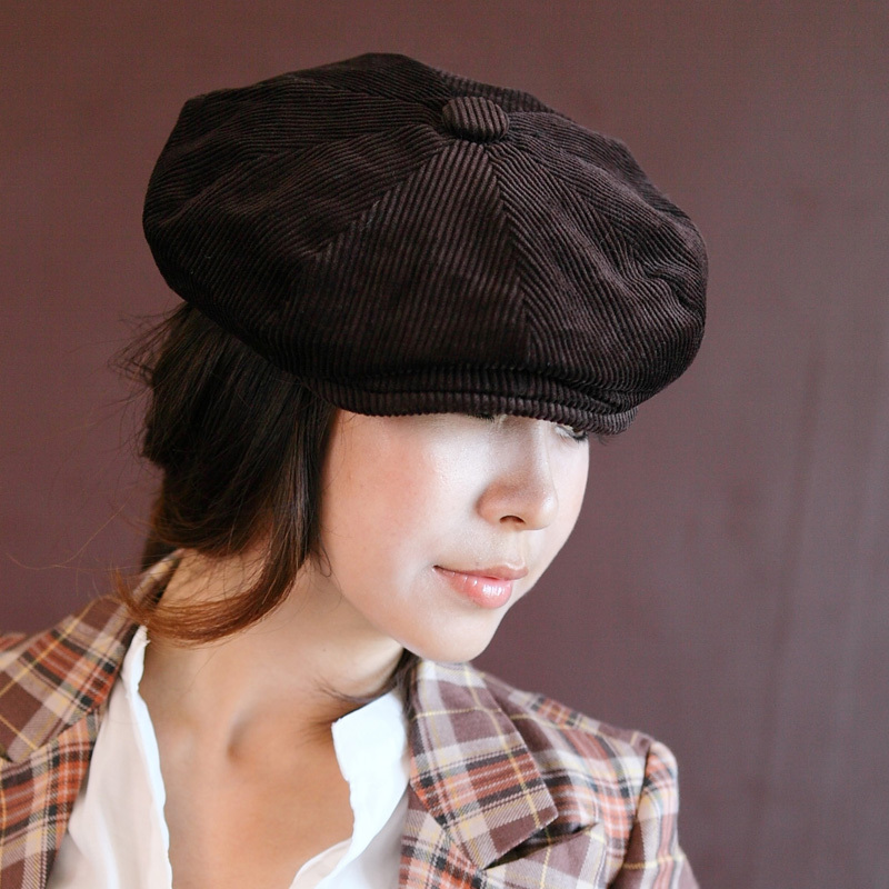 cap hat 2012 women's autumn and winter corduroy painter hat cap beret vintage hat