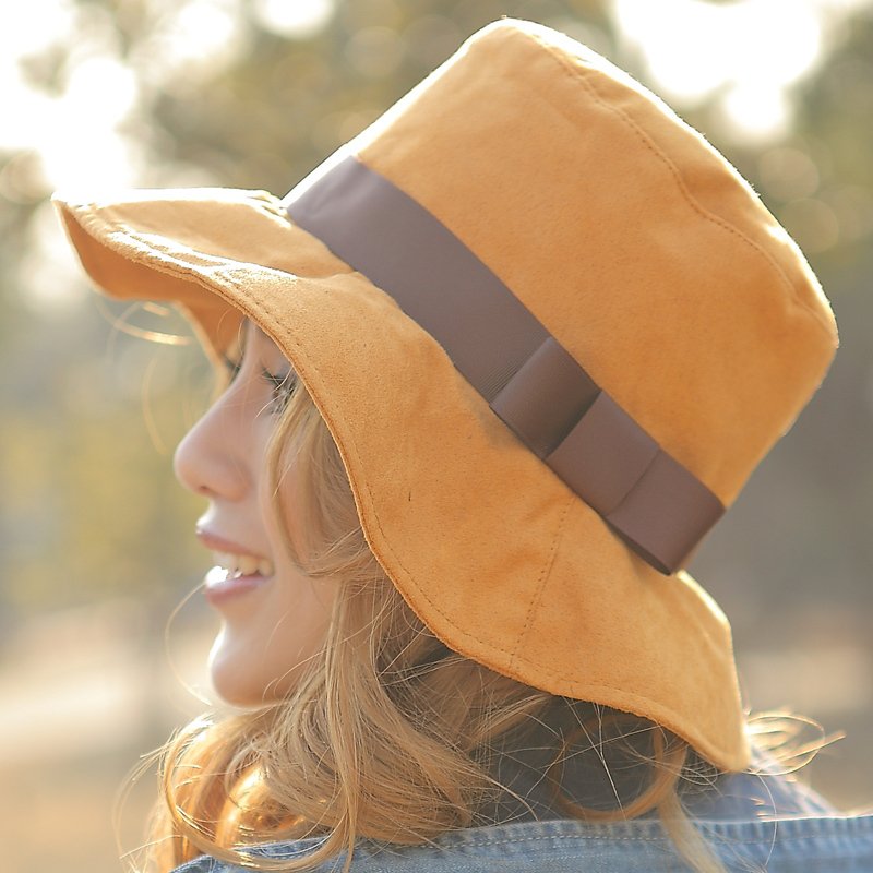 Cap spring vivi chamois women's sun-shading hat large brim fedoras