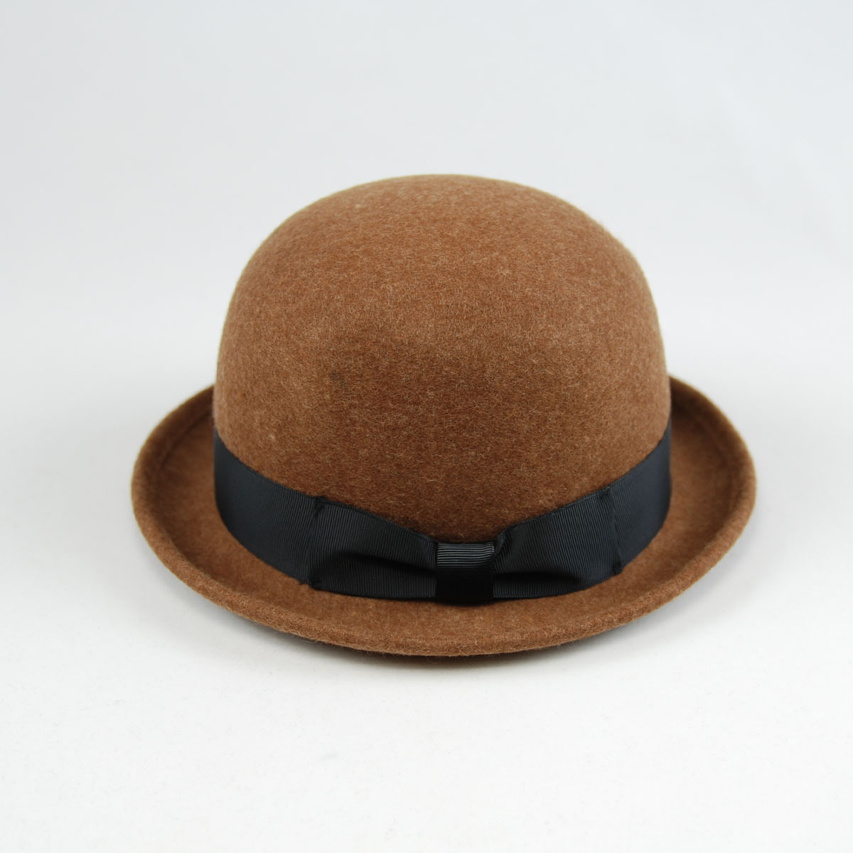 Captale chili pure woolen hat female winter vintage fashion dome fedoras roll up hem balls cap