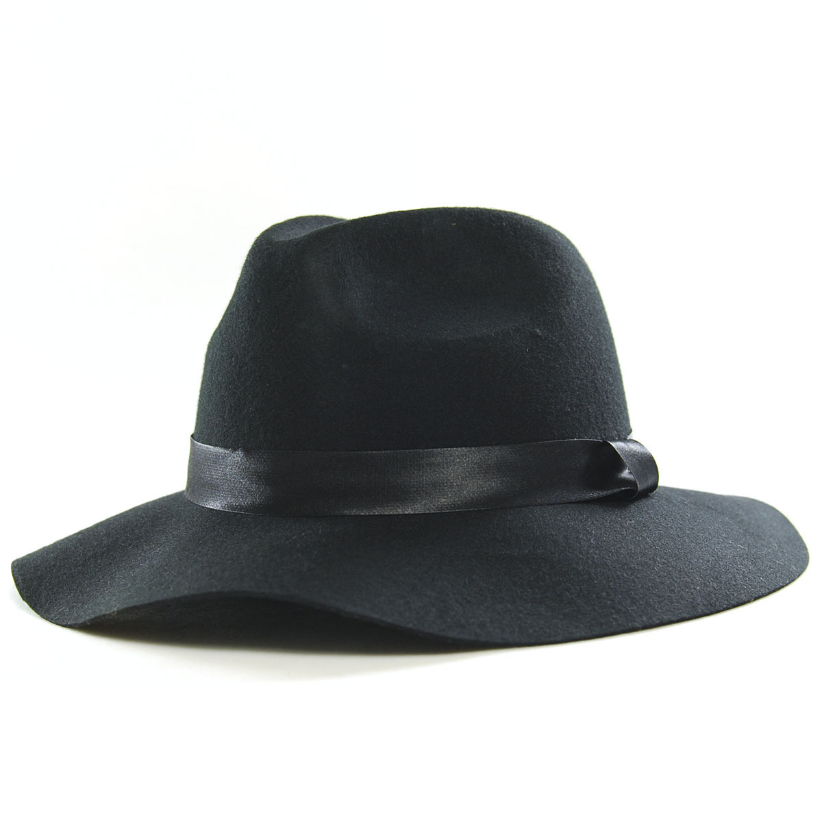 Captale pure woolen black vintage hat female autumn and winter