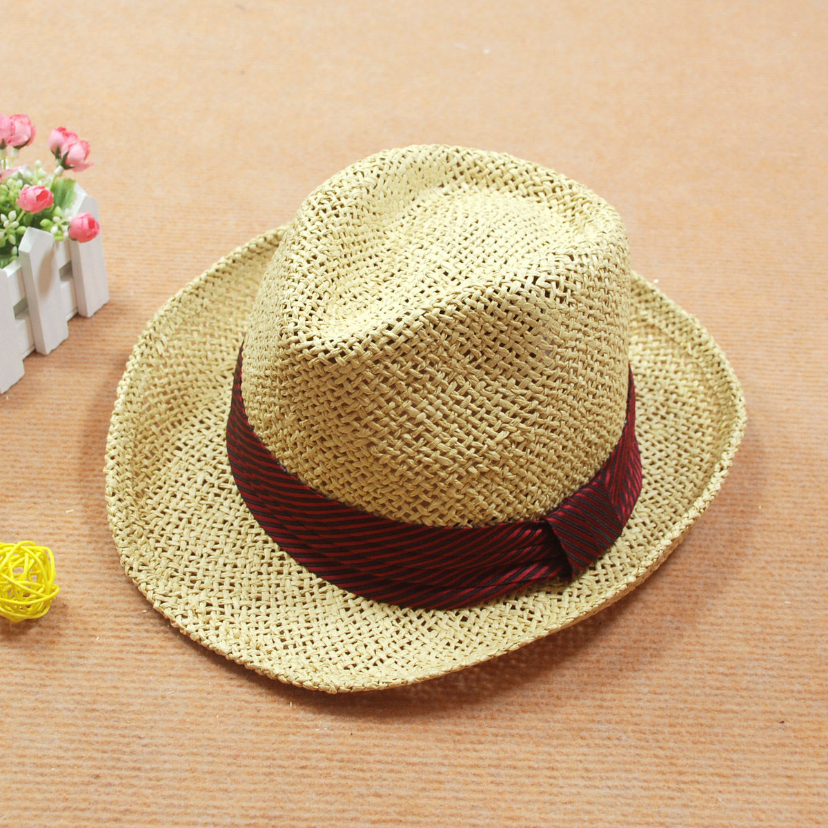 Captale spring summer fashion straw braid strawhat casual sun hat breathable cap