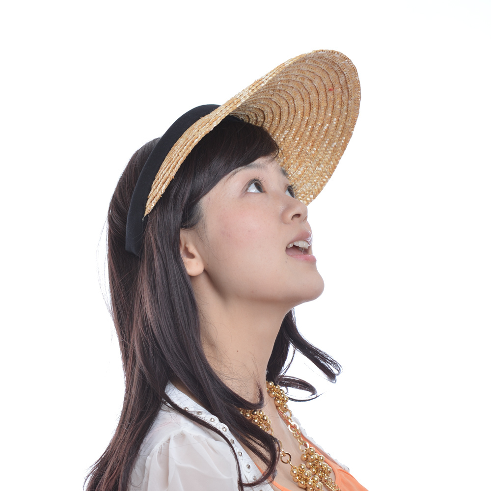 Captale spring summer straw braid hat visor sunbonnet strawhat sun hat adjustable