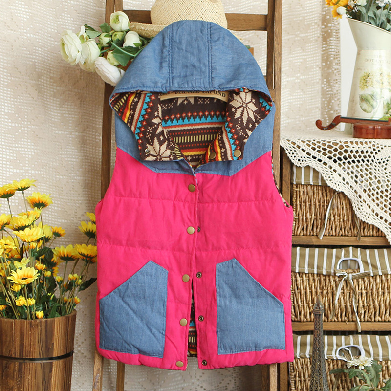 Carbon 8423 - 0.49 2012 autumn hooded reversible wadded jacket vest vest