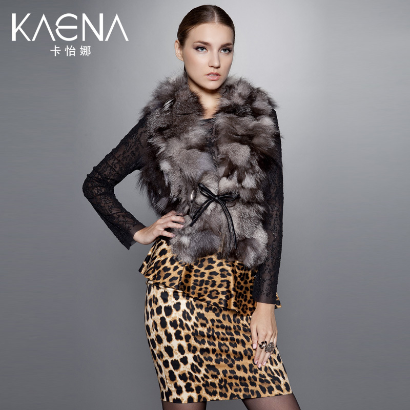 Card autumn and winter hot-selling rumours wool goat leather coat Women kyn-1103