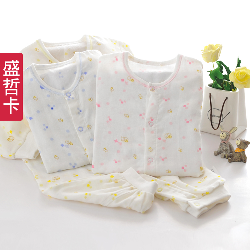 Card infant summer children's clothing 100% cotton gauze open-crotch bodysuit romper s1218