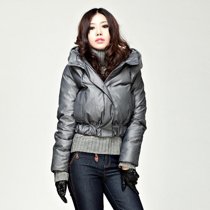 Carnival october legend 2011 winter women's solid color thick thermal cap japanese style down coat outerwear