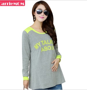Carriemom maternity clothing maternity top spring and autumn fashion maternity t-shirt basic shirt long-sleeve sweatshirt