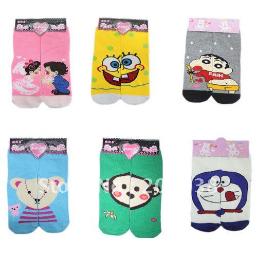 cartoon AB socks multicolor longer section+free shipping  HOT Selling!!Retail&Wholesale Fashion