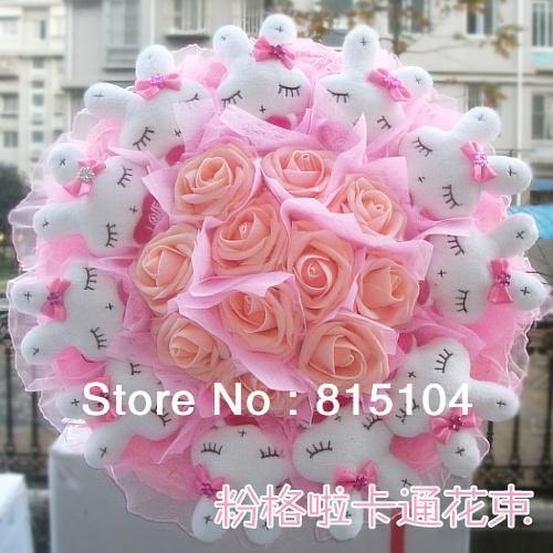 Cartoon bouquets simulation flower birthday gift dried flowers ideas Christmas gift free shipping ZA771