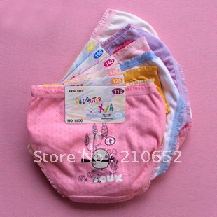 Cartoon child panties female child 100% cotton daughter xia breathable cotton 100% cotton trigonometric baby bread pants