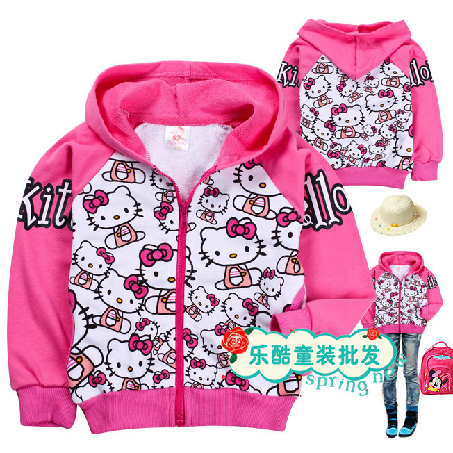 Cartoon children's clothing autumn and winter fleece outerwear 1013 plus velvet child outerwear