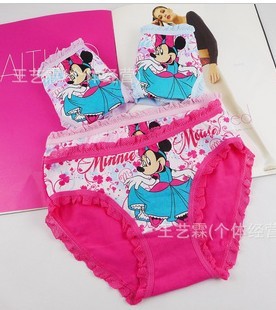 cartoon  children's underwear cotton  boxer underwear for girls free shipping12pcs/lot  kids pants MK3