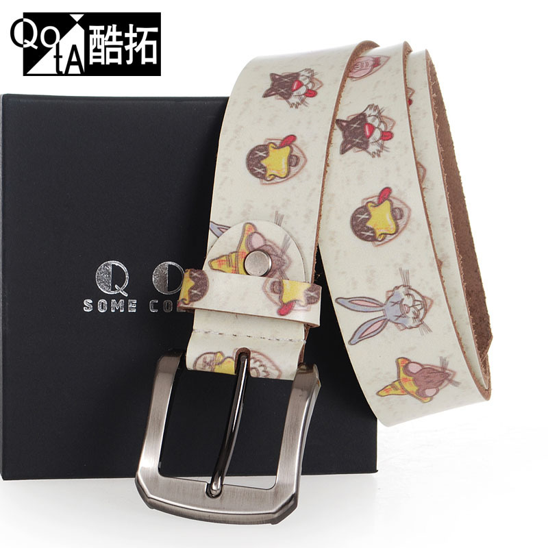 Cartoon fashion strap women's casual clothing waist of trousers belt male belt genuine leather