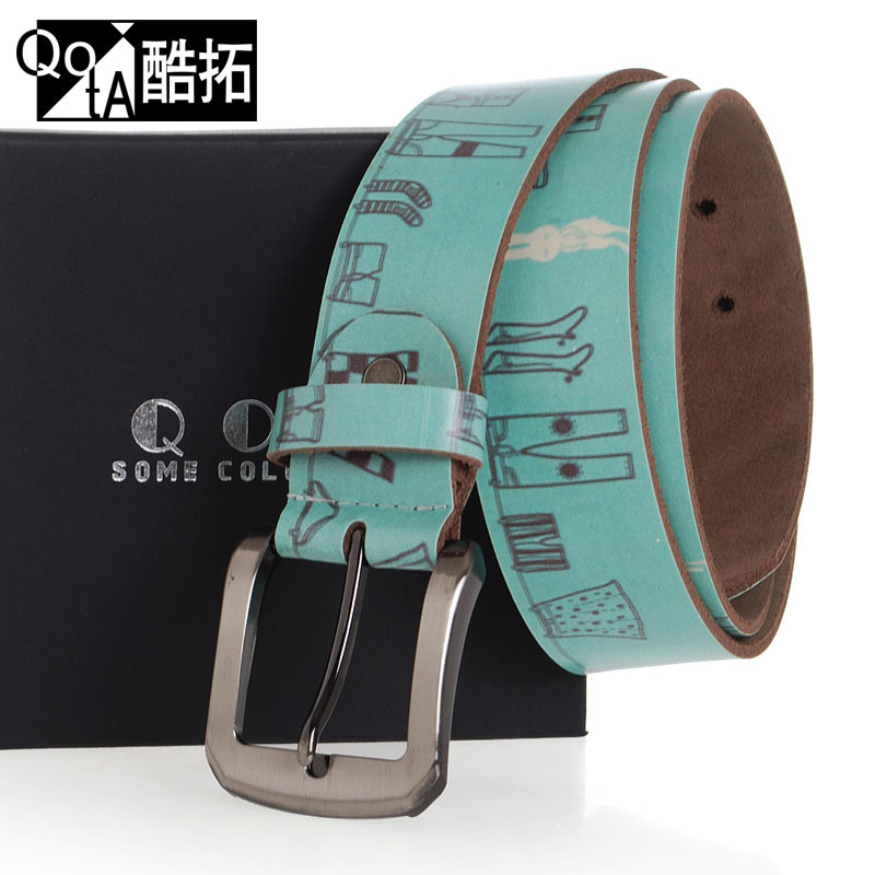Cartoon fashion strap women's personalized decoration belt casual belt genuine leather