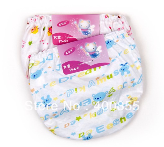 Cartoon printed children's bread pants female baby cotton floral underwear,kids cotton briefs,wholesale 72pcs random delivery