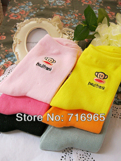 Cartoon socks cute socks Ms. embroidered standard cotton cotton women socks WZ033