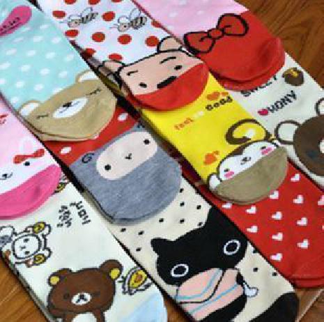 Cartoon socks ship socks cotton socks color randomly Lady socks 20PCS/LOT