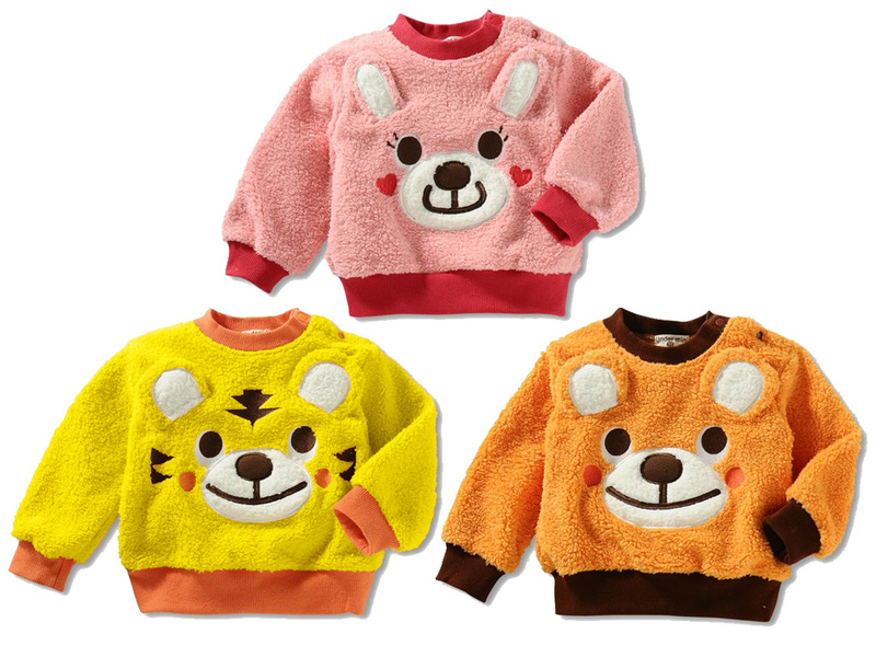 cartoon style sweatshirt wool thermal top baby outwear ,baby top ,4pcs/lot free shipping
