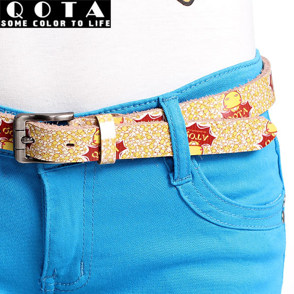 Cartoon women's thin belt genuine leather school wear strap fashion non-mainstream belt