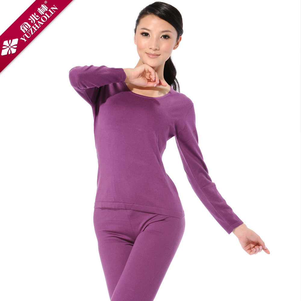 Cashmere quality comfortable women's thermal underwear set