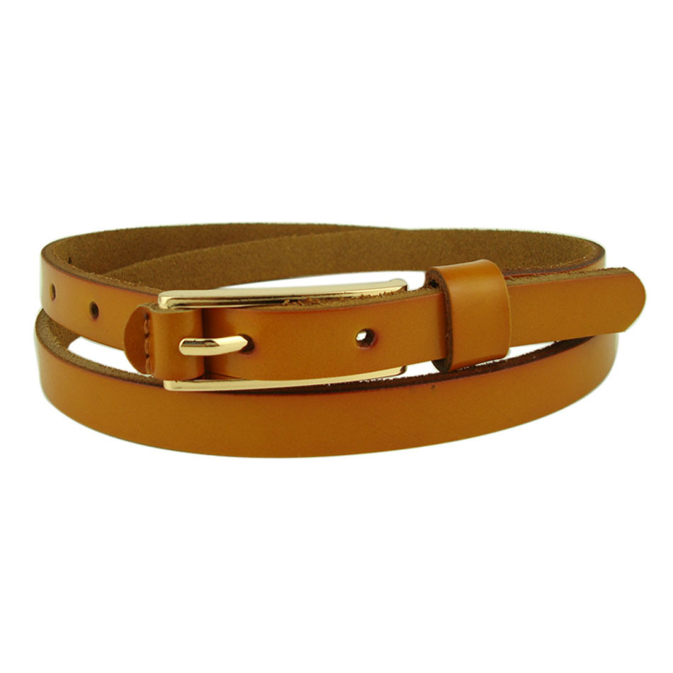 Casual all-match elegant genuine leather women's pin buckle thin belt women's strap
