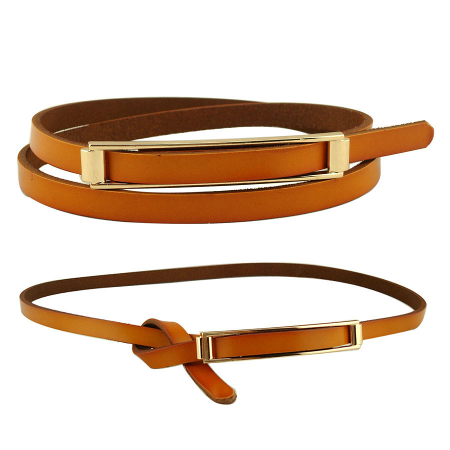 Casual all-match genuine leather women's decoration belt cowhide women's tieclasps strap