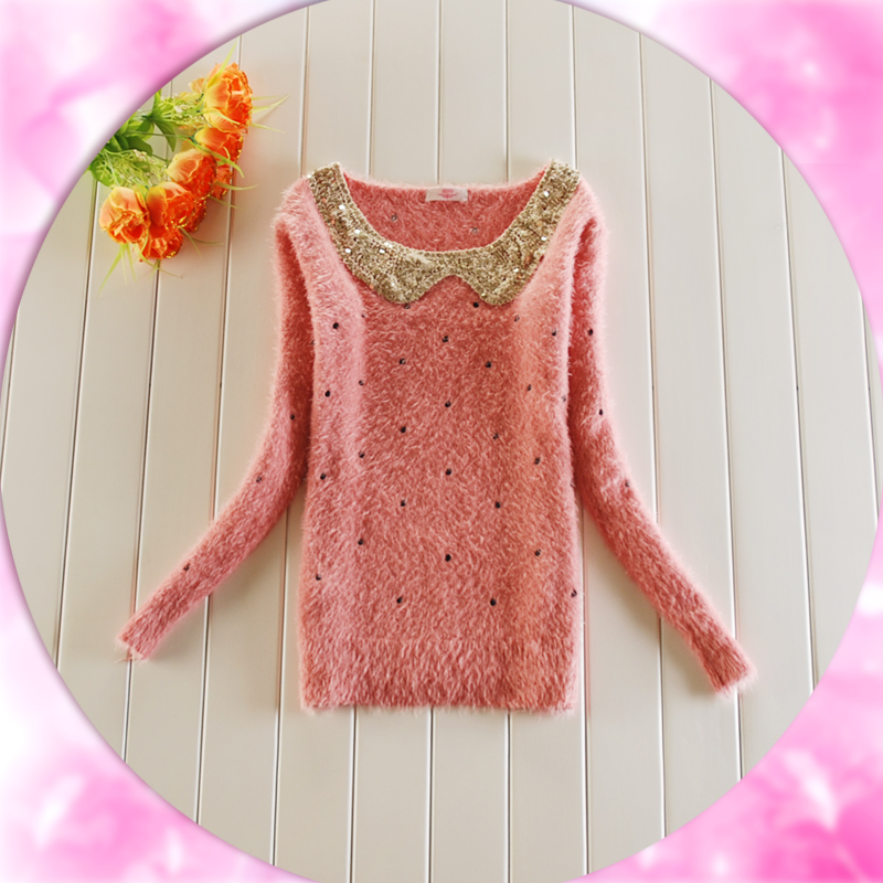 Casual dot explaines basic sweater o-neck pullover sweater 2012 autumn and winter women