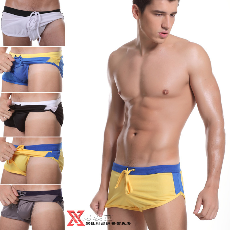 Casual new arrival t male sports at home shorts strap brief aro pants lj702