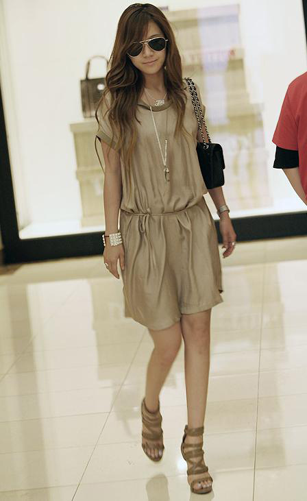 casual style turn-down collar women's dress free shipping