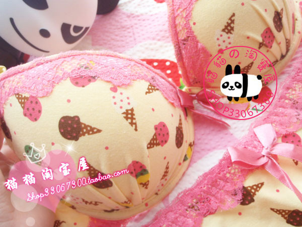 Cat cartoon ice cream 100% cotton underwear set 3