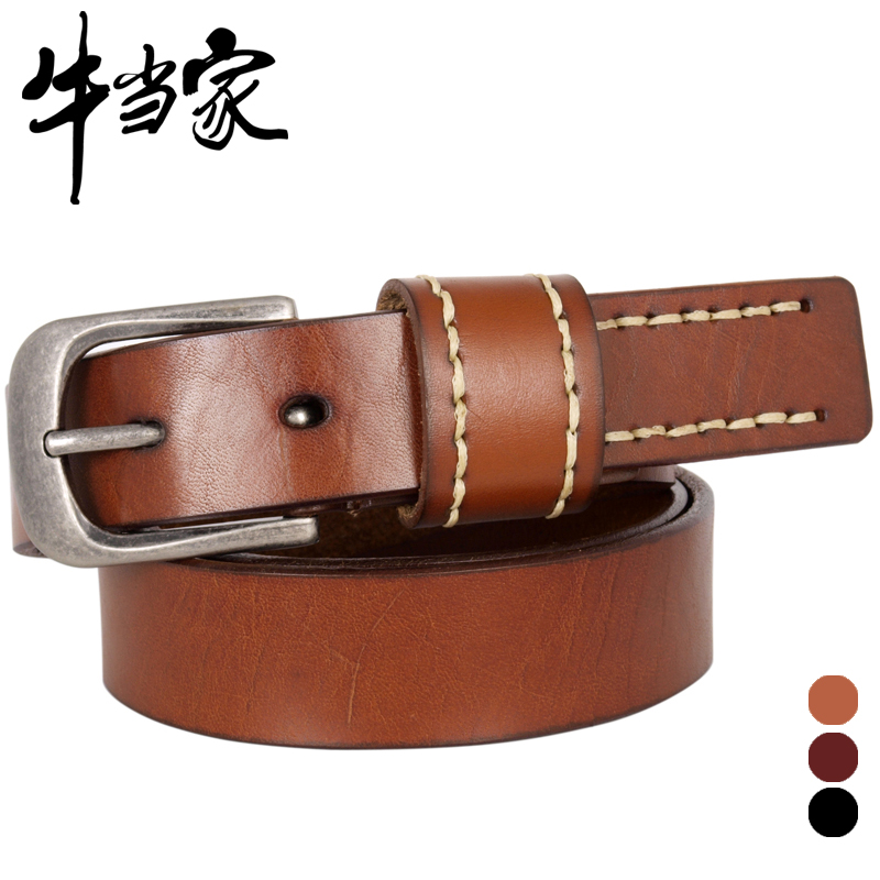 Cattle belt female genuine leather strap Women cowhide genuine leather small strap male np529