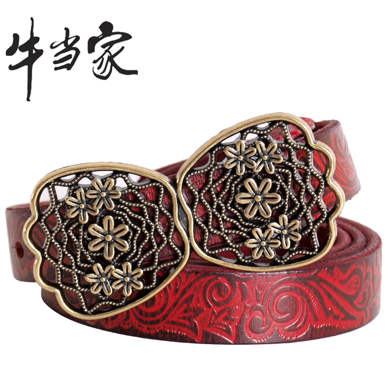 Cattle strap Women genuine leather women's belt fine cowhide strap female all-match belt female 163