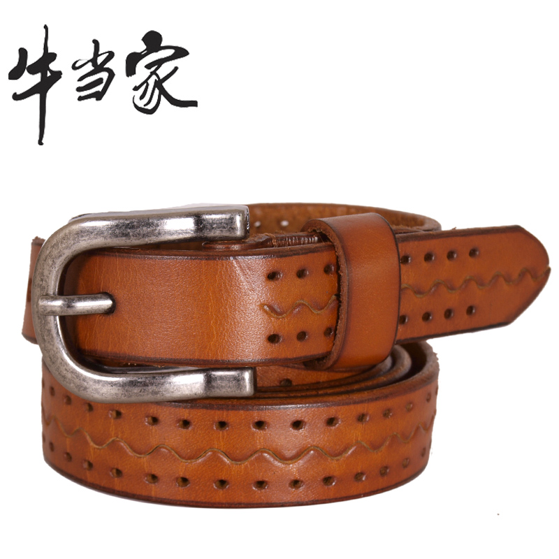 Cattle women's belt fashion strap Women genuine leather belt female all-match belt decoration cowhide 758
