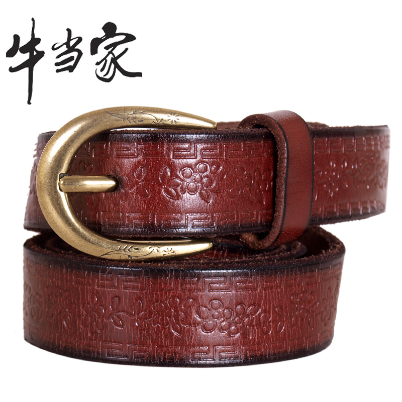 Cattle women's belt fashion strap Women genuine leather belt female all-match women's strap 701