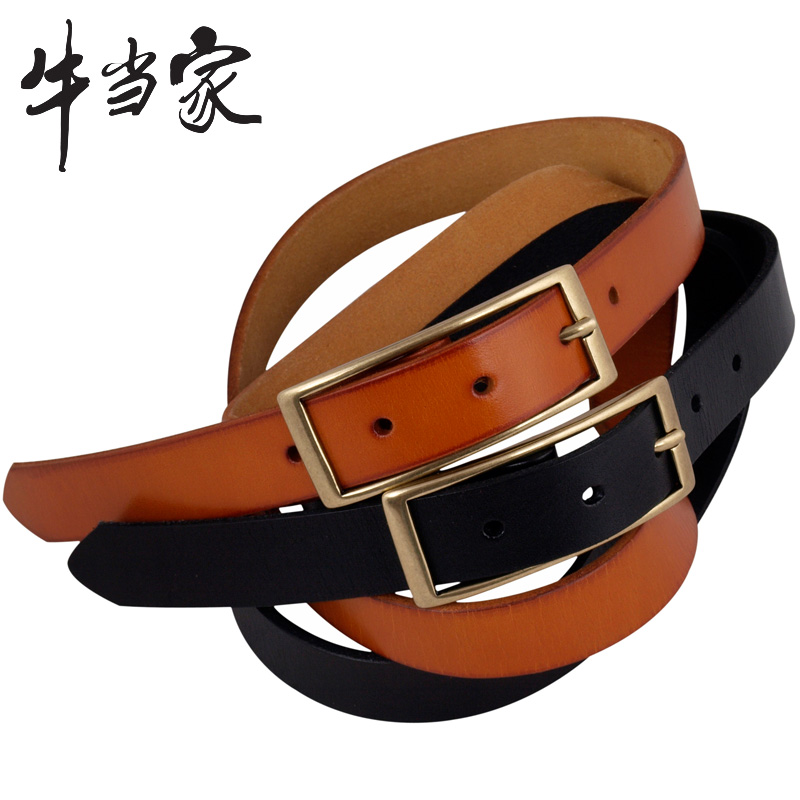 Cattle women's strap genuine leather genuine leather slim belt Women all-match women's belt np260