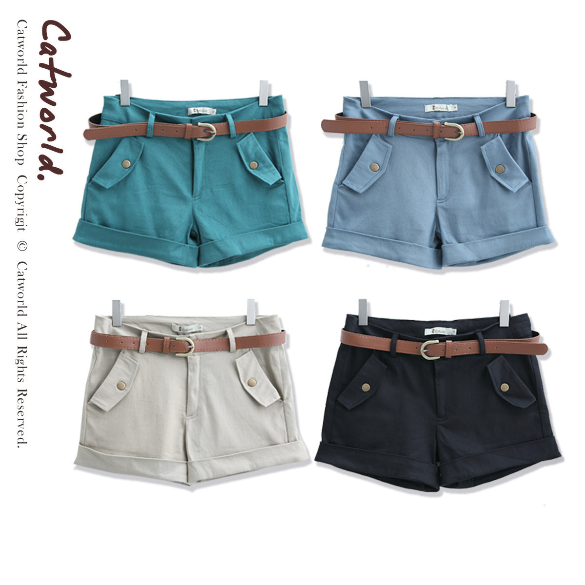 CATWORLD spring 2012 14000558 strap classic fashion shorts