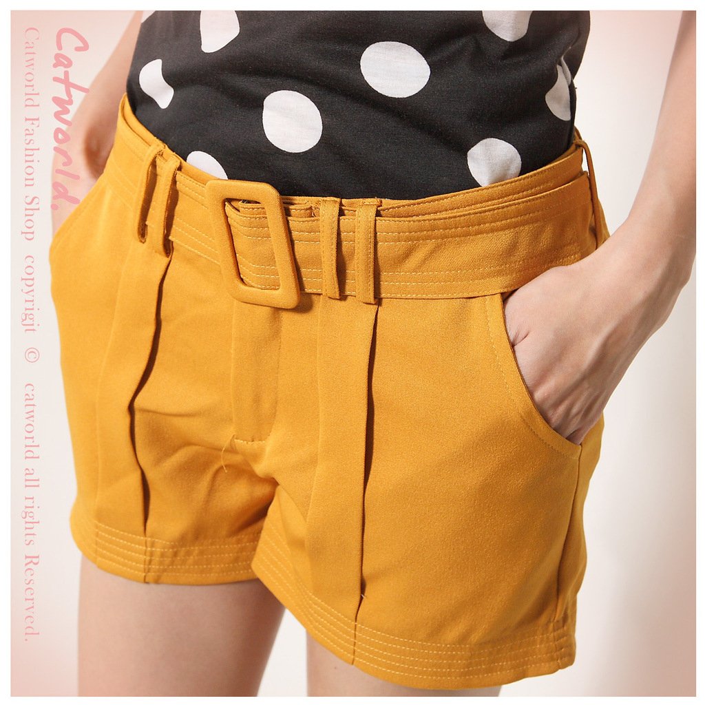 CATWORLD spring 2012 14000584 strap clinched doubles shorts