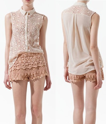 CBRL factory direct embroidered flowers shirt shirt blouses