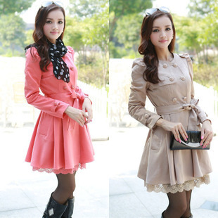 Ccdd2012 autumn women's DUOYI isn't o-neck princess dress trench outerwear