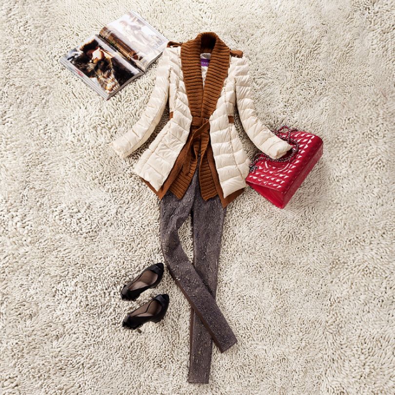 celebrity dresses 2013 Down coat female down coat female long design down bandage !new!