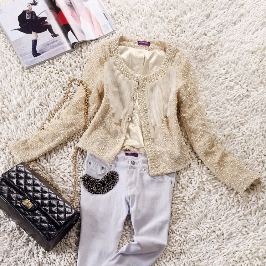 celebrity dresses 2013 Fashion slim all-match long-sleeve short design coat bandage !new!