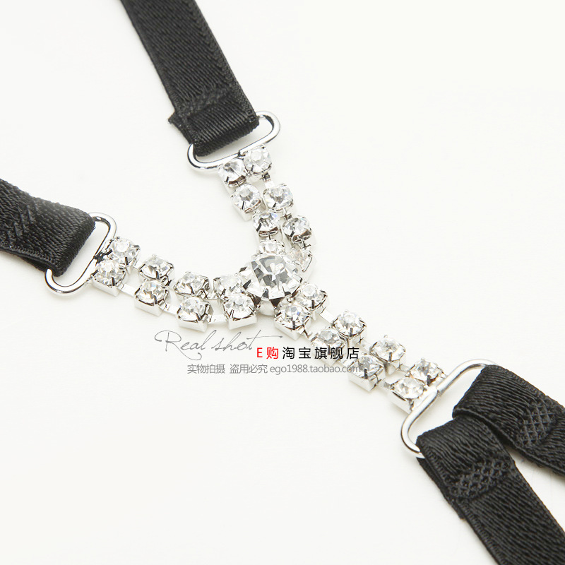 Celebrity metal rhinestone shoulder strap cross behind the paragraph lingerie shoulder strap invisible pectoral girdle belt